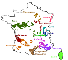 Carte des vins de france